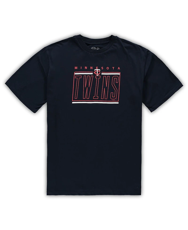 Men's Concepts Sport Navy, Red Minnesota Twins Big and Tall T-Shirt and Shorts Sleep Set