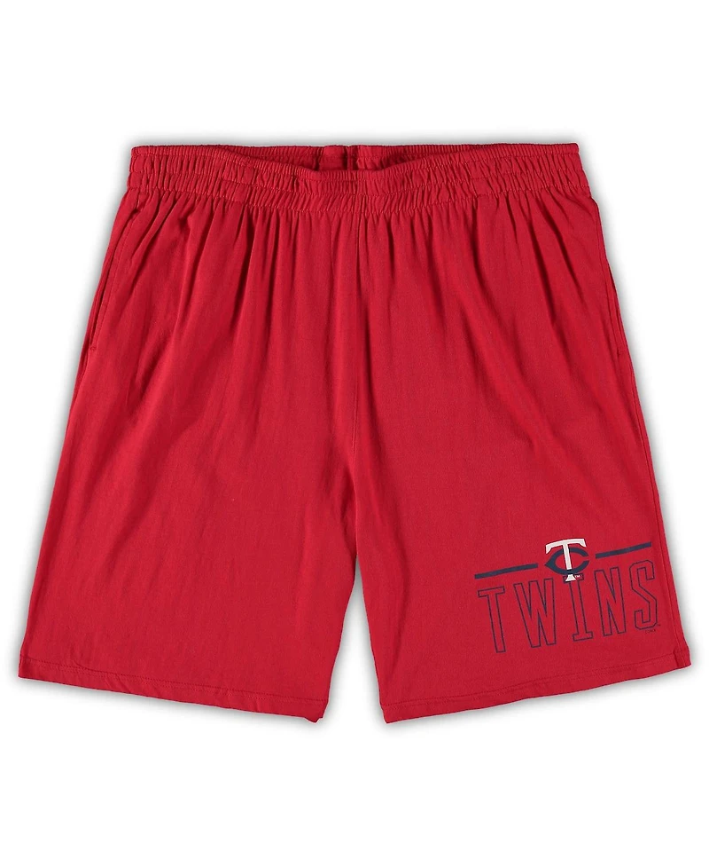 Men's Concepts Sport Navy, Red Minnesota Twins Big and Tall T-Shirt and Shorts Sleep Set