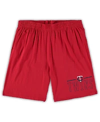Men's Concepts Sport Navy, Red Minnesota Twins Big and Tall T-Shirt and Shorts Sleep Set
