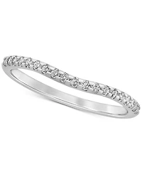 Diamond Curved Band (1/6 ct. t.w.) in 14k White Gold