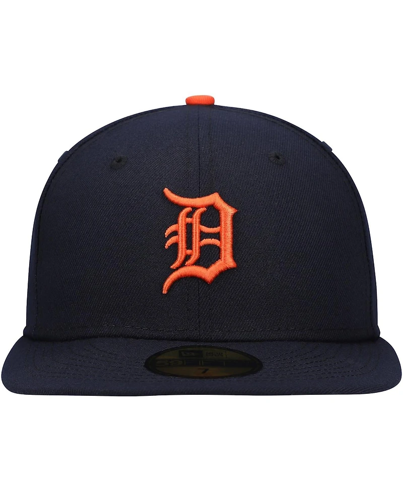 Men's New Era Navy Detroit Tigers Authentic Collection On-Field Road 59FIFTY Fitted Hat