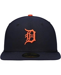 Men's New Era Navy Detroit Tigers Authentic Collection On-Field Road 59FIFTY Fitted Hat