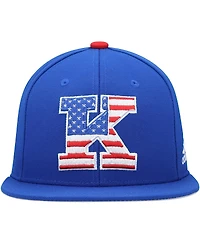 Men's Royal Kansas Jayhawks Patriotic On-Field Baseball Fitted Hat