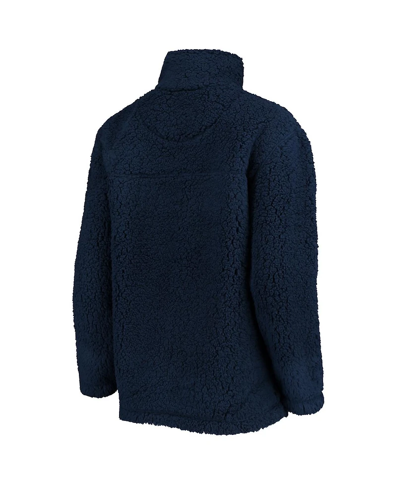 Women's G-iii 4Her by Carl Banks College Navy Seattle Seahawks Sherpa Quarter-Zip Jacket