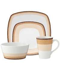 Noritake Colorscapes Desert Layers 4 Piece Square Place Setting