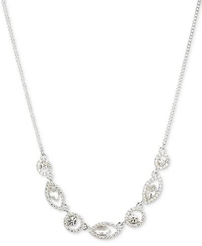 Givenchy Pave Crystal Orb Frontal Necklace, 16" + 3" extender