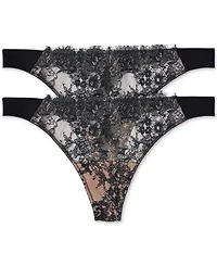 Skarlett Blue Women's Entice Front Lace Thong 3 Pack