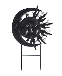 Glitzhome 36.25" Sun and Moon Yard Stake or Wall Decor