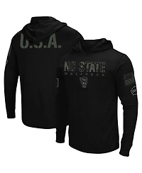 Men's Black Nc State Wolfpack Oht Military-Inspired Appreciation Hoodie Long Sleeve T-shirt