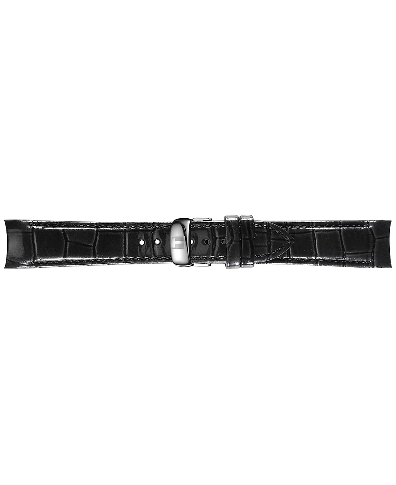 Tissot Swiss Couturier Diamond (1/3 ct. t.w.) Black Leather Strap Watch 32mm