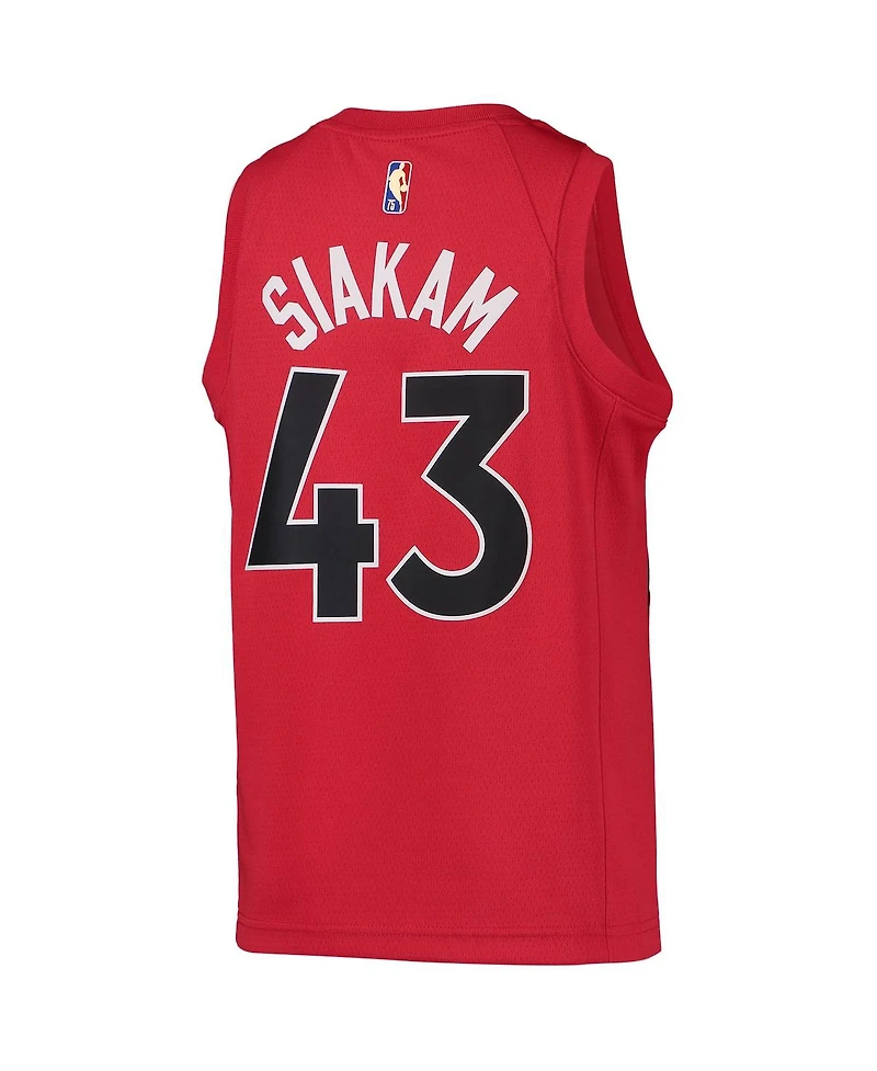 Big Boys Nike Pascal Siakam Red Toronto Raptors 2021/22 Diamond Swingman Jersey - Icon Edition