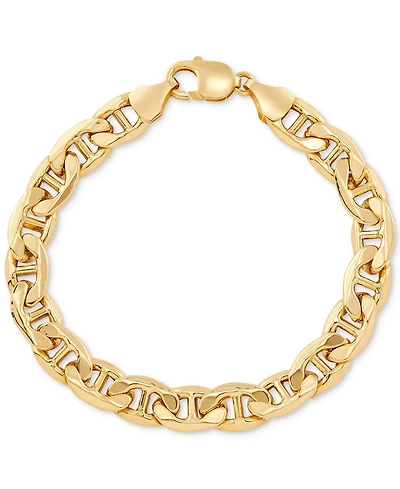 Lightweight Men's Mariner Link Chain Bracelet in 10k Gold