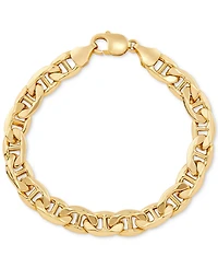 Lightweight Men's Mariner Link Chain Bracelet in 10k Gold