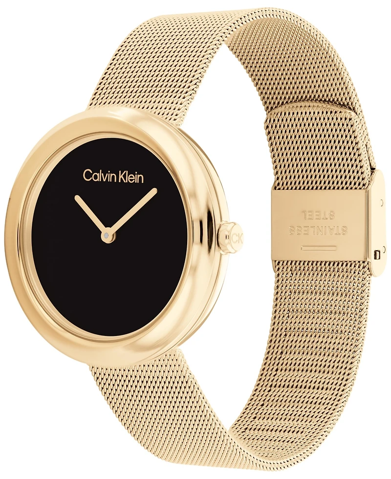 Calvin Klein Gold-Tone Mesh Bracelet Watch 34mm