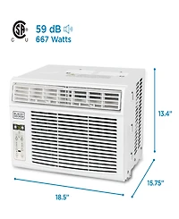 Black & Decker Window Air Conditioner with Remote Control , 8,000 Btu, Cools Up to 350 Square Feet Energy Efficient, White