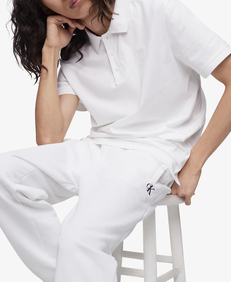 Calvin Klein Men's Regular-Fit Smooth Cotton Monogram Logo Polo Shirt