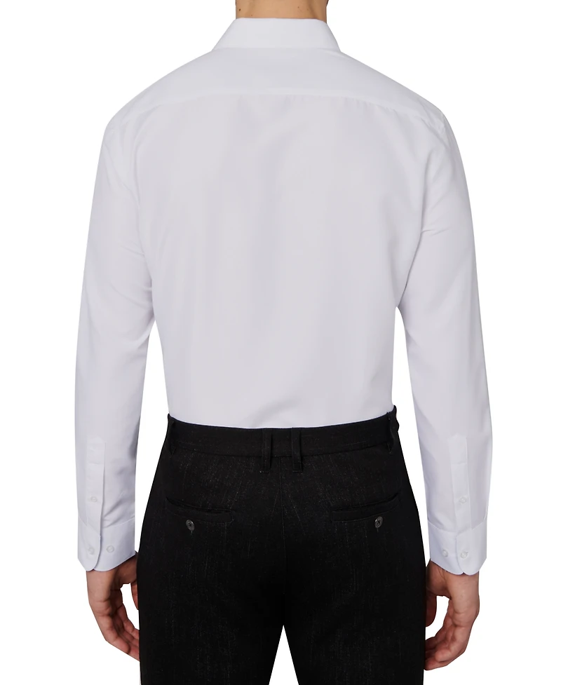 Calabrum Men's Regular Fit Solid Wrinkle Free Performance Dress Shirt