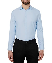 Calabrum Men's Regular Fit Solid Wrinkle Free Performance Dress Shirt