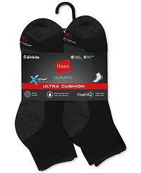 Hanes Men's 6-Pk. Ultimate Xtemp Ultra Cushion Ankle Socks