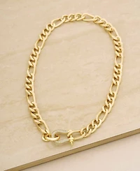 Ettika 18K Gold Plated Pave Clasp and Chain Necklace