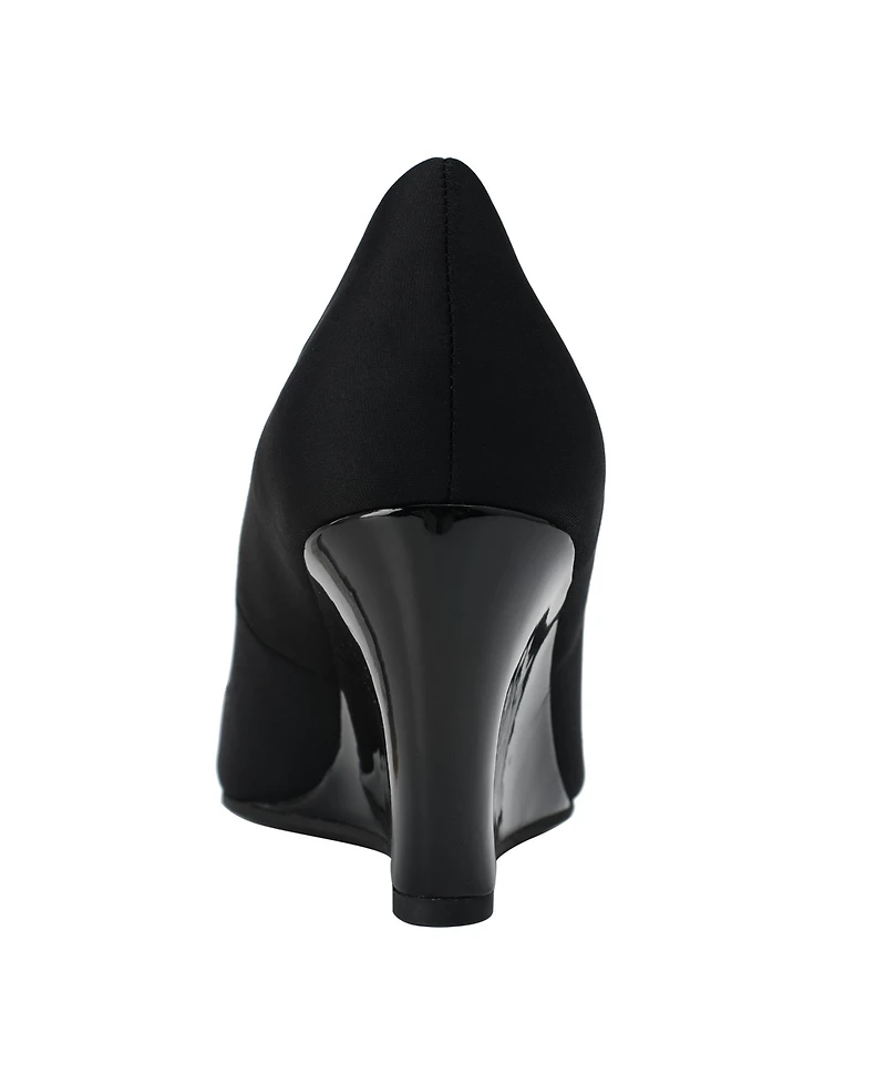 Bandolino Women's Tufflove Peep Toe Wedge Pumps