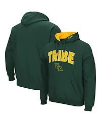 Men's Colosseum Green William & Mary Tribe Arch and Logo Pullover Hoodie