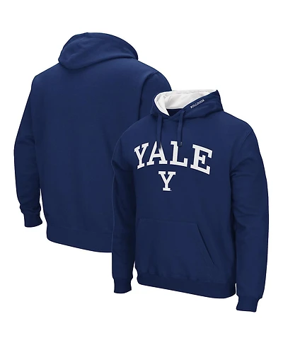Colosseum Men's Yale Bulldogs Arch and Logo Pullover Hoodie
