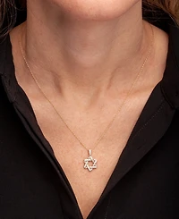 Wrapped Diamond Star of David Pendant Necklace (1/3 ct. t.w.) in 14k Gold or White Gold, Created for Macy's