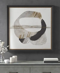 Madison Park Auric Beam Abstract Foil Framed Embellished Canvas