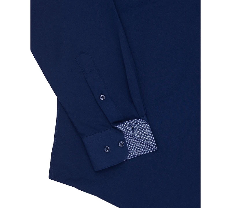 Calabrum Men's Regular Fit Solid Wrinkle Free Performance Dress Shirt