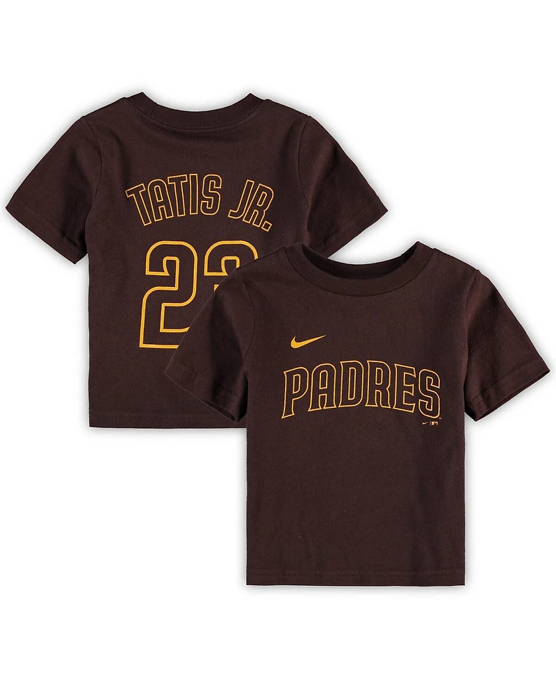 Infant Boys and Girls Nike Fernando Tatis Jr. Brown San Diego Padres Name and Number T-shirt