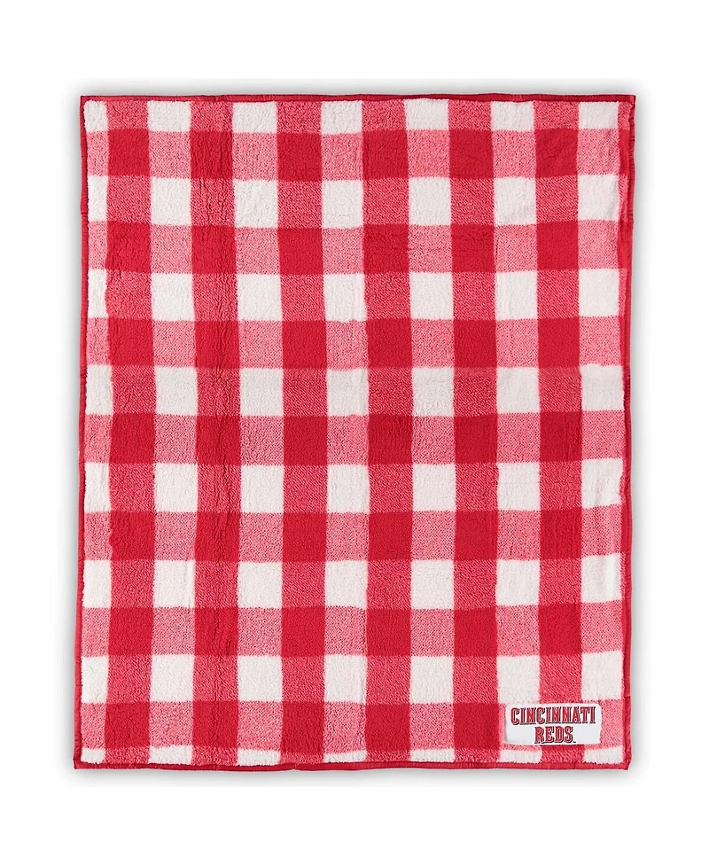 Cincinnati Reds 50" x 60" Buffalo Check Frosty Fleece Blanket