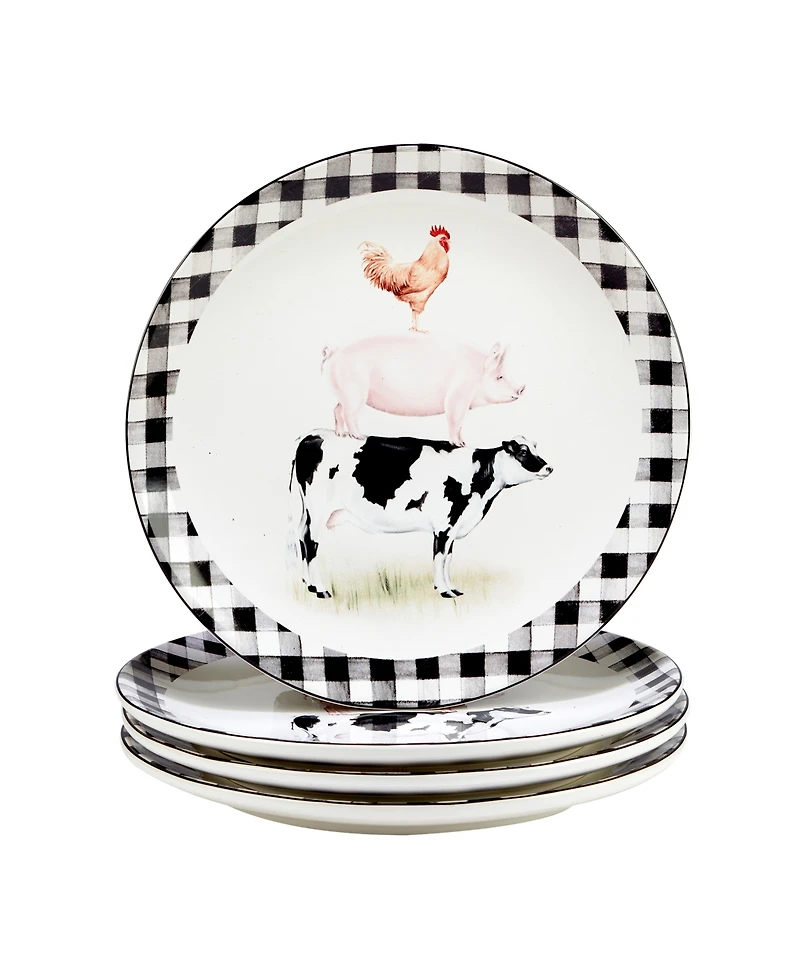 Certified International On The Farm Dinnerware Set, 16 Piece