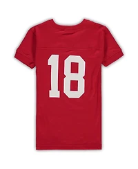 Preschool Boys and Girls Wes & Willy Crimson Alabama Tide Football V-Neck T-shirt Pants Sleep Set