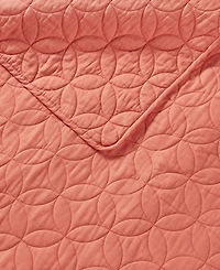 Laura Ashley Solid Cotton Reversible 3-Pc. Quilt Set, King