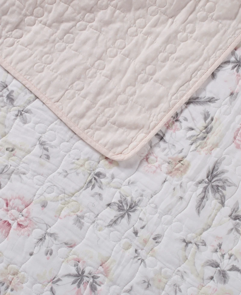 Laura Ashley Breezy Floral Reversible Piece Quilt Set