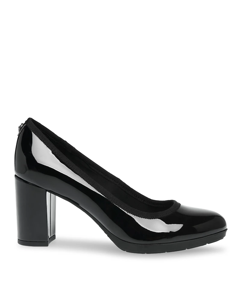 Anne Klein Women's Castana Round Toe Block Heel Pumps
