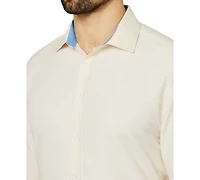 Calabrum Men's Regular Fit Solid Wrinkle Free Performance Dress Shirt