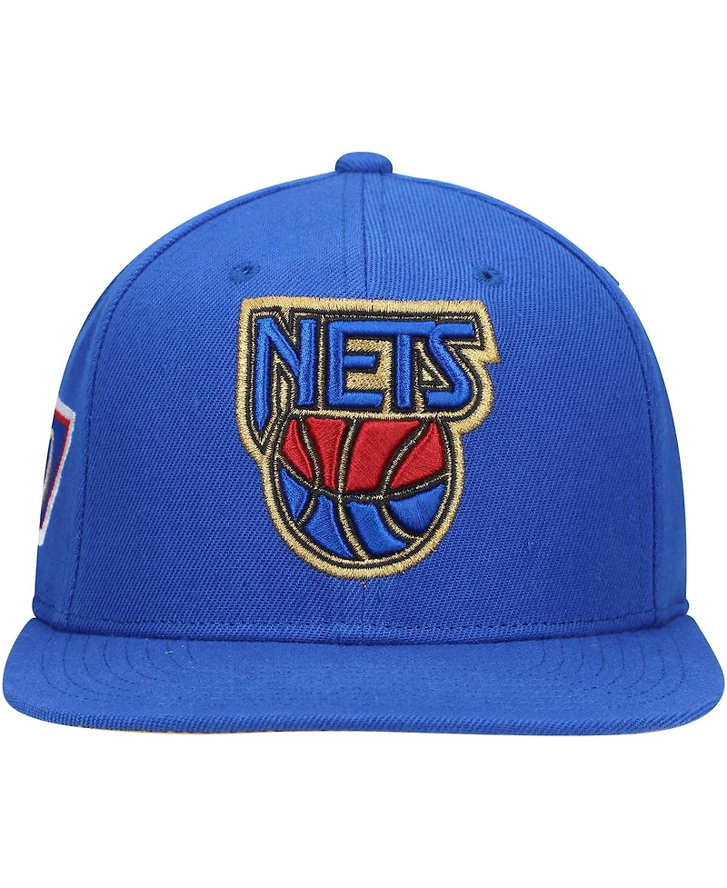 Men's Mitchell & Ness Blue New Jersey Nets 50th Anniversary Snapback Hat