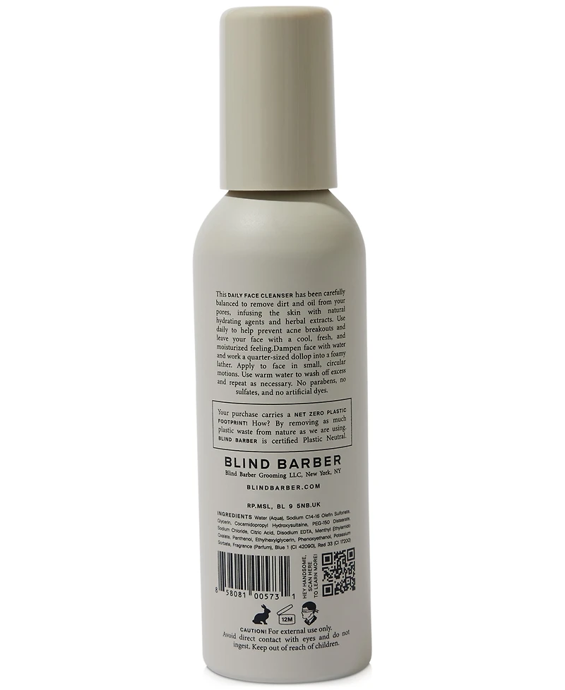 Blind Barber Watermint Gin Daily Face Cleanser, 5-oz.