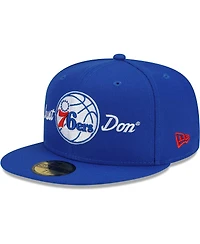 Men's New Era x Just Don Royal Philadelphia 76ers 59FIFTY Fitted Hat
