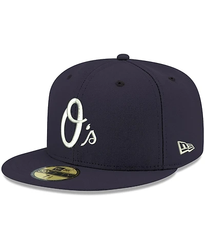Men's Navy Baltimore Orioles Logo White 59FIFTY Fitted Hat