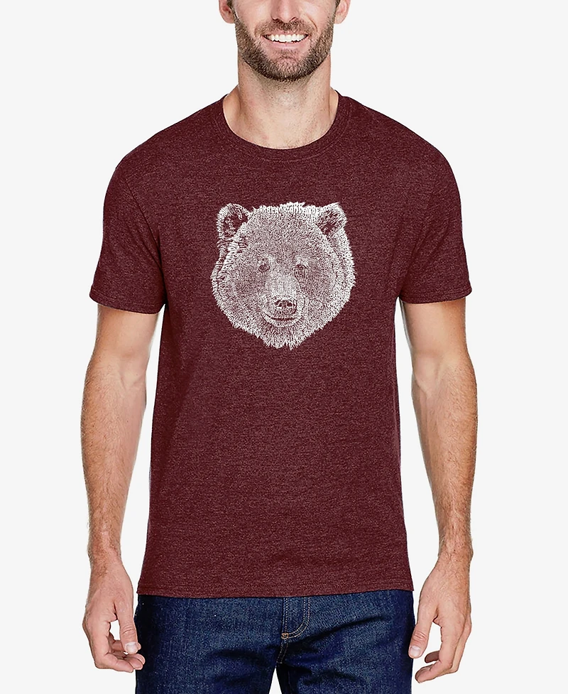 Men's Premium Blend Word Art Bear Face T-shirt