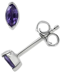 2-Pc. Set Blue Topaz Marquise Pendant Necklace & Matching Stud Earrings (3/8 ct. t.w.) Sterling Silver (Also Mystic Amethyst)