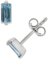 2-Pc. Set Amethyst Baguette Pendant Necklace & Matching Stud Earrings (5/8 ct. t.w.) in Sterling Silver (Also in Mystic Topaz & Blue Topaz)