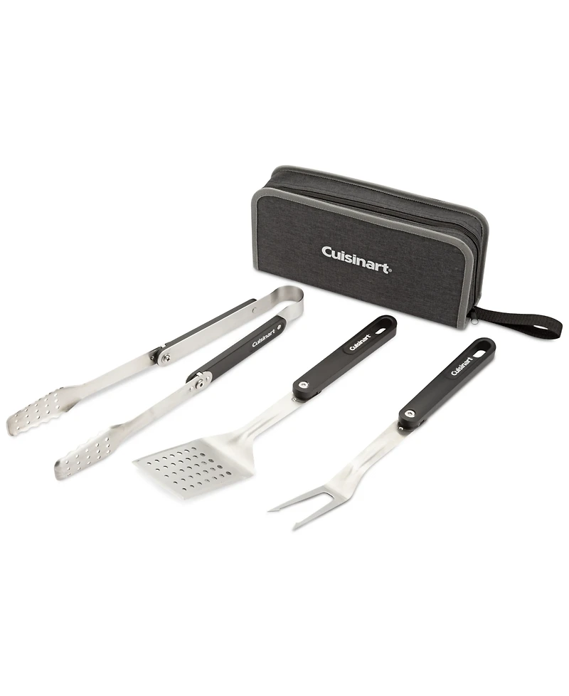 Cuisinart 4-Piece Folding Grill Tool Set