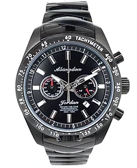 Abingdon Co. Women's Jordan Chronograph Multifunctional Black Stainless Steel Bracelet Watch 40mm