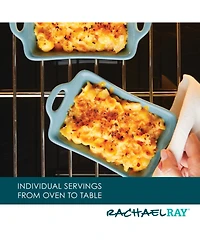 Rachael Ray Ceramics Rectangular Au Gratin Baking Dish, Set of 2
