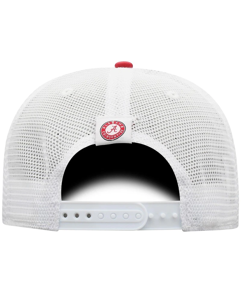 Men's Top of the World Crimson, White Alabama Crimson Tide Trucker Snapback Hat
