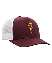 Men's Top of the World Maroon, White Arizona State Sun Devils Trucker Snapback Hat